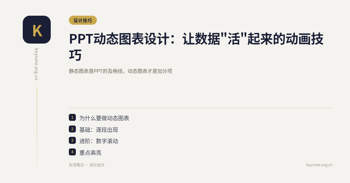 PPT动态图表设计：让数据"活"起来的动画技巧