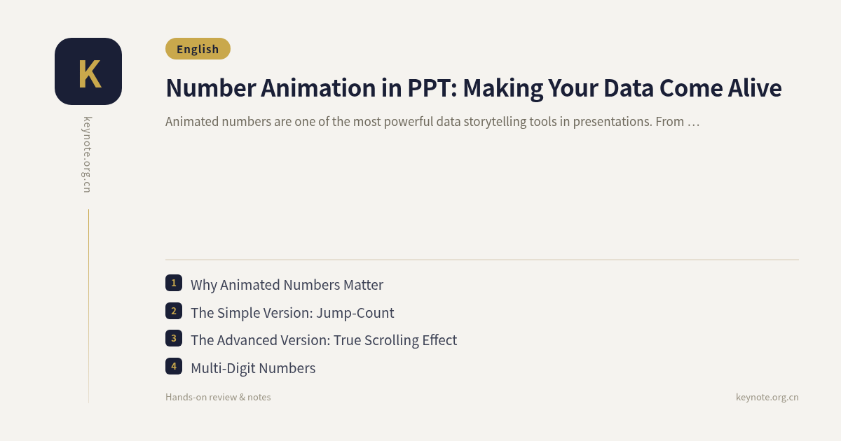 Number Animation in PPT: Making Your Data Come Alive