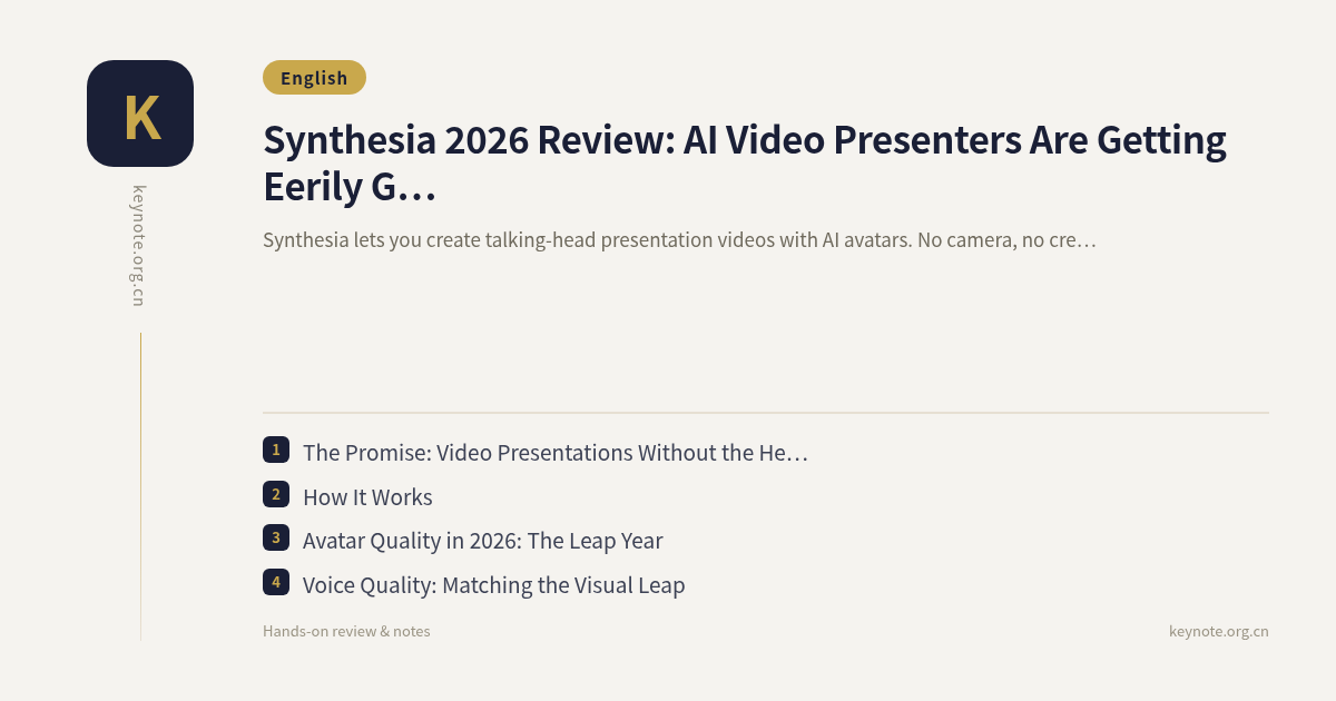 Synthesia 2026 Review: AI Video Presenters Are Getting Eerily Good